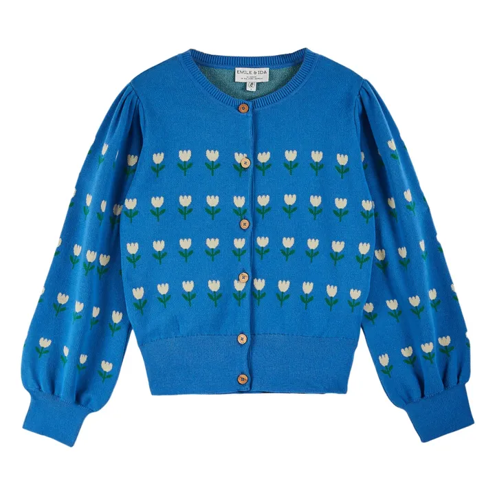 Strickjacke Blair Bio-Baumwolle | Lagune Blau- Produktbild Nr. 0