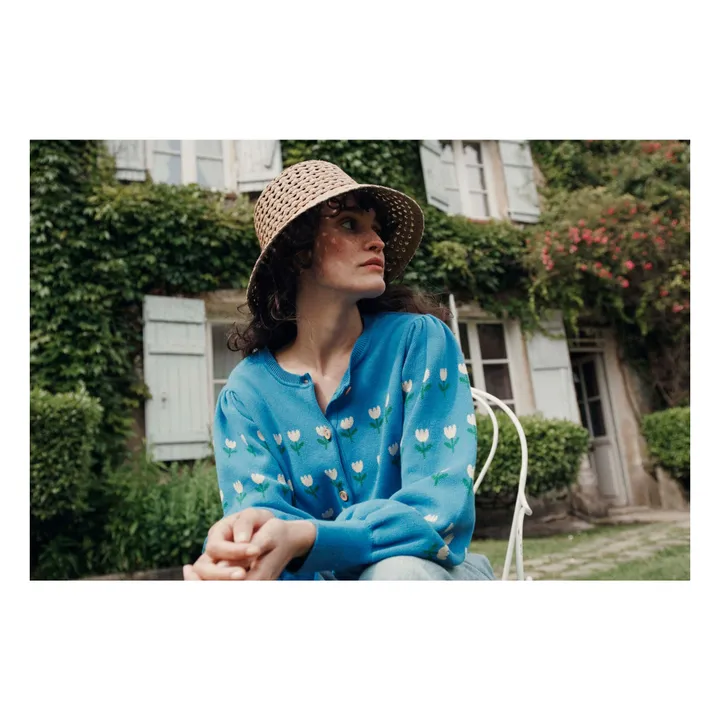 Strickjacke Blair Bio-Baumwolle | Lagune Blau- Produktbild Nr. 3