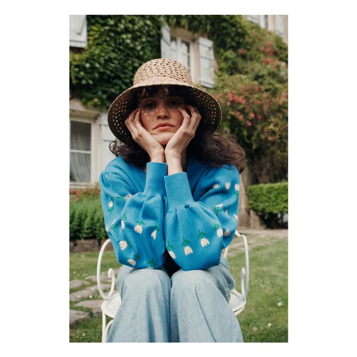 Strickjacke Blair Bio-Baumwolle | Lagune Blau- Produktbild Nr. 2