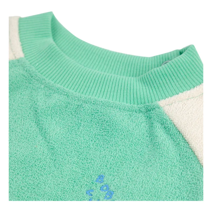 Sweatshirt Colorblock Bio-Frottee | Mandelgrün- Produktbild Nr. 2