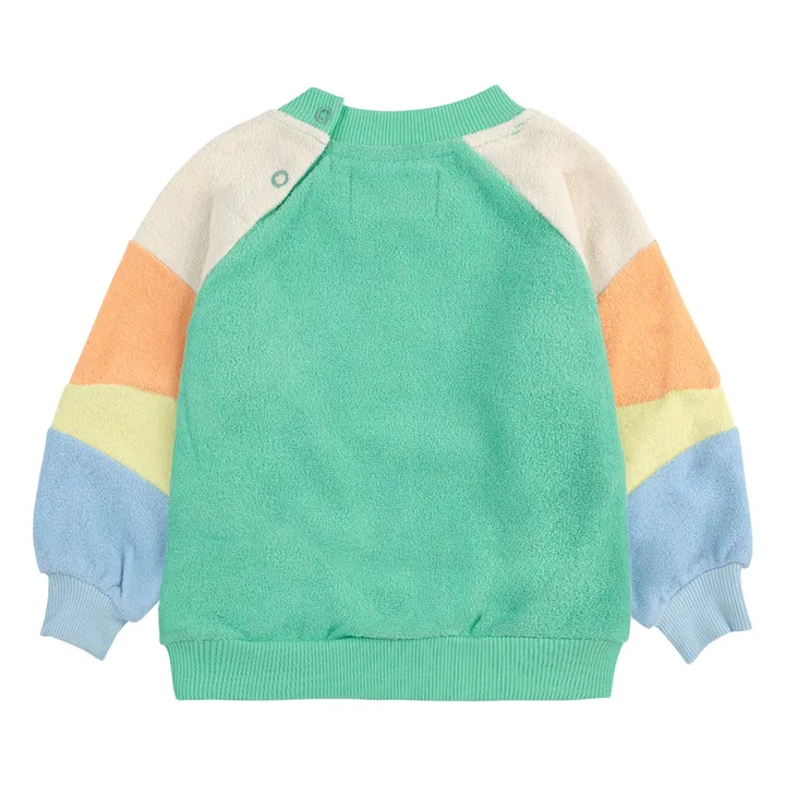 Sweatshirt Colorblock Bio-Frottee | Mandelgrün- Produktbild Nr. 1