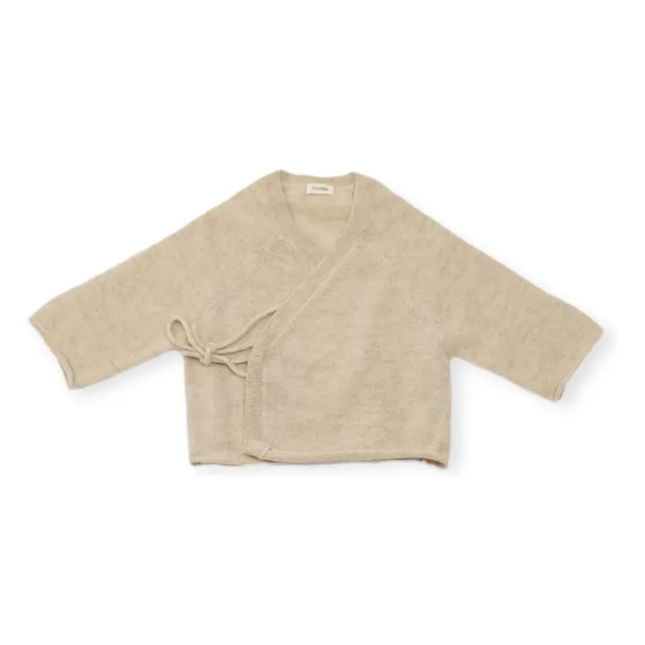 Kimono-Weste Bio-Kaschmir | Beige- Produktbild Nr. 0