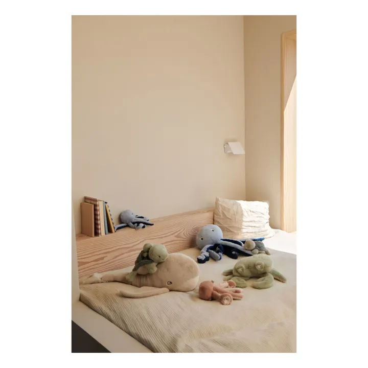Peluche tortuga Berto con bebé | Faune green- Imagen del producto n°5