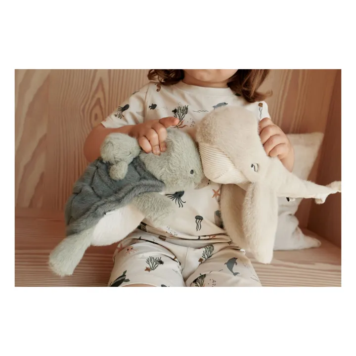 Peluche tortuga Berto con bebé | Faune green- Imagen del producto n°6