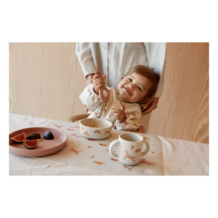 Merle bib with sleeves | Dream/Ecru- Product image n°2