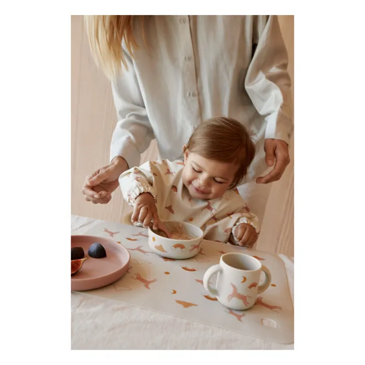 Merle bib with sleeves | Dream/Ecru- Product image n°1