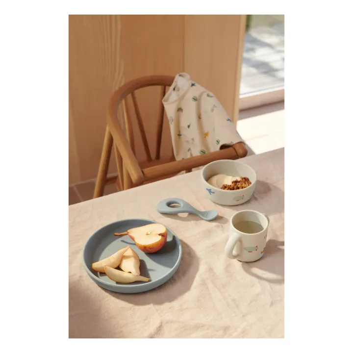 Merle bib with sleeves | Aviator/Ecru- Product image n°1