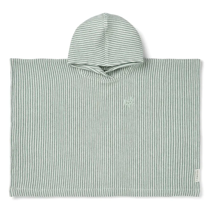 Poncho Paco | Y/D stripe Peppermint/Creme de la creme- Image produit n°0