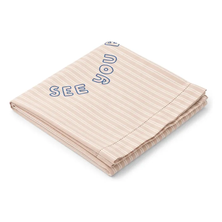 Telo mare Paige in cotone biologico | Y/D stripe Sorbet rose/Creme de la creme- Immagine del prodotto n°1
