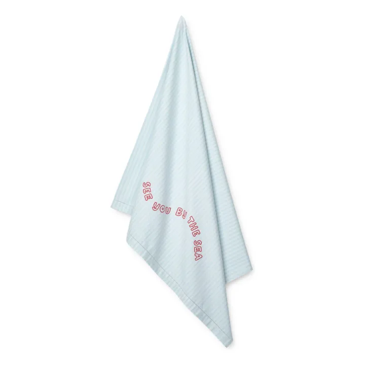 Paige Strandtuch aus Bio-Baumwolle | Y/D stripe Pure sky/Creme de la creme- Produktbild Nr. 0