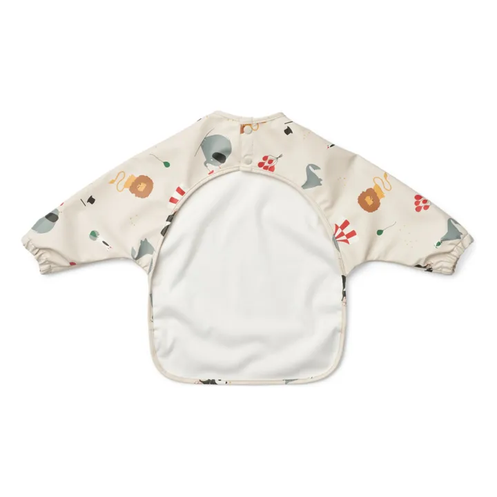 Merle bib with sleeves | Circus/Sandy- Product image n°1