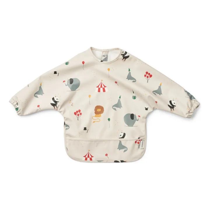 Merle bib with sleeves | Circus/Sandy- Product image n°0