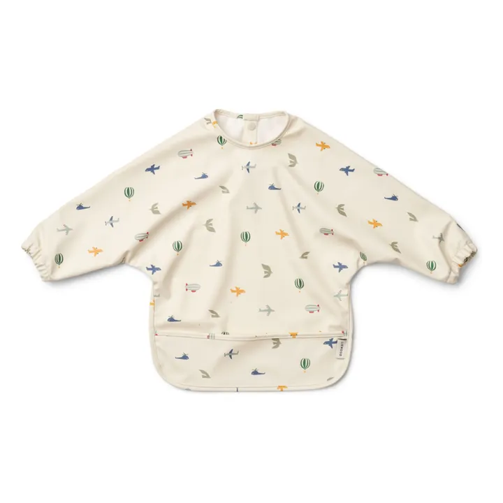 Merle bib with sleeves | Aviator/Ecru- Product image n°0