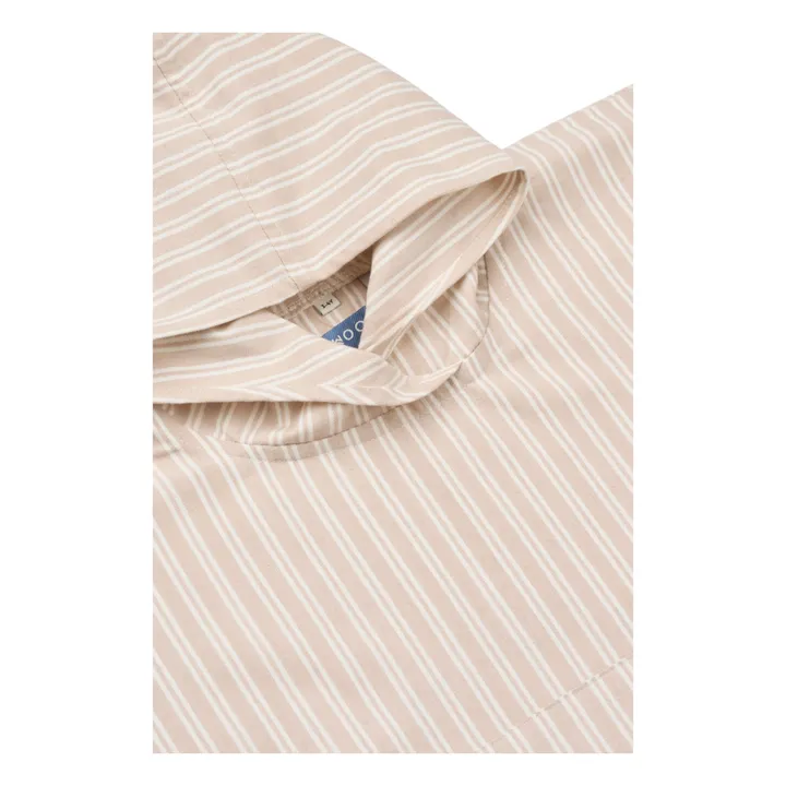 Poncho Kaiden de algodón orgánico | Y/D stripe Sorbet rose/Creme de la creme- Imagen del producto n°1