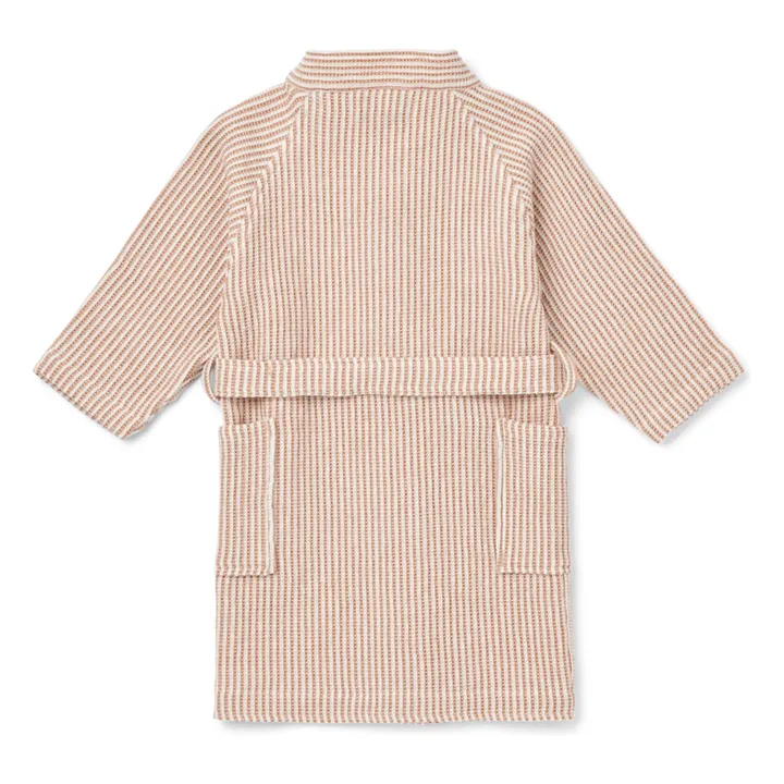 Albornoz Bertha de algodón orgánico | Y/D stripe Tuscany rose/Creme de la creme- Imagen del producto n°3