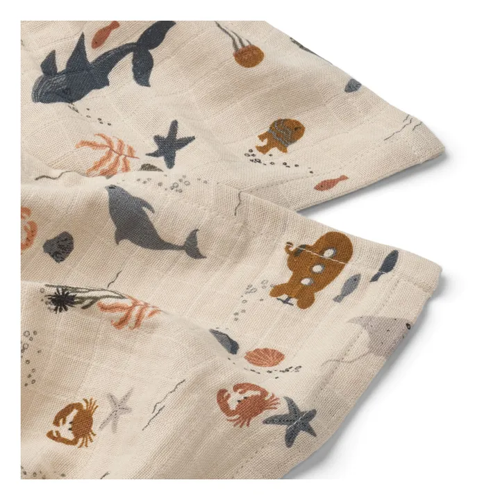 Lewis-Windeln aus Bio-Baumwolle - 2er-Set | Sea creature/Sandy- Produktbild Nr. 1