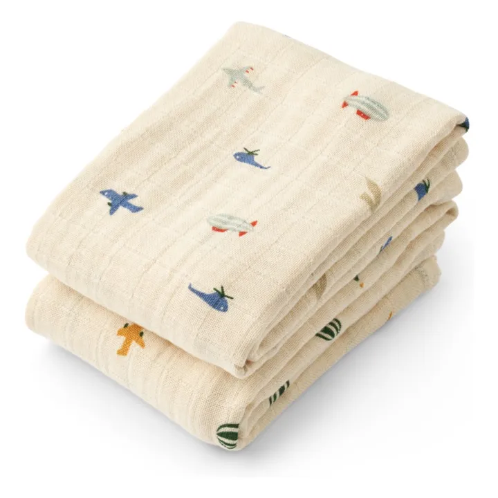 Lewis-Windeln aus Bio-Baumwolle - 2er-Set | Aviator/Ecru- Produktbild Nr. 0