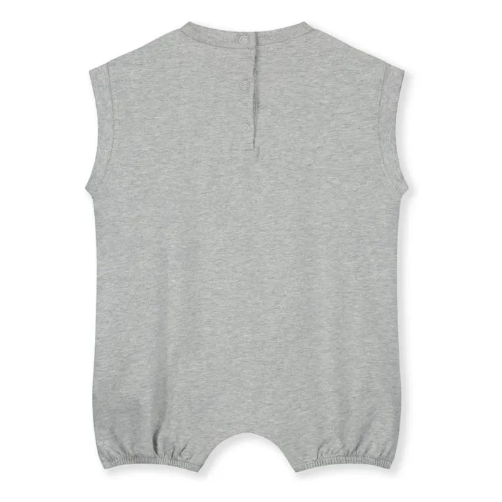 Playsuit in cotone biologico | Grigio chiné- Immagine del prodotto n°2