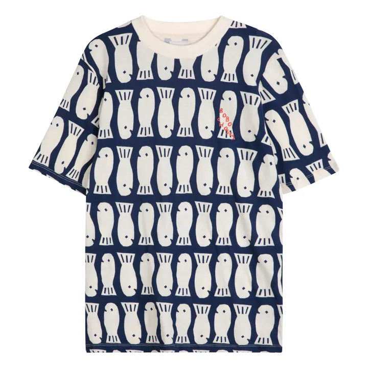 T-shirt Lucky Fish Coton Bio - Collection Femme | Bleu marine- Image produit n°0