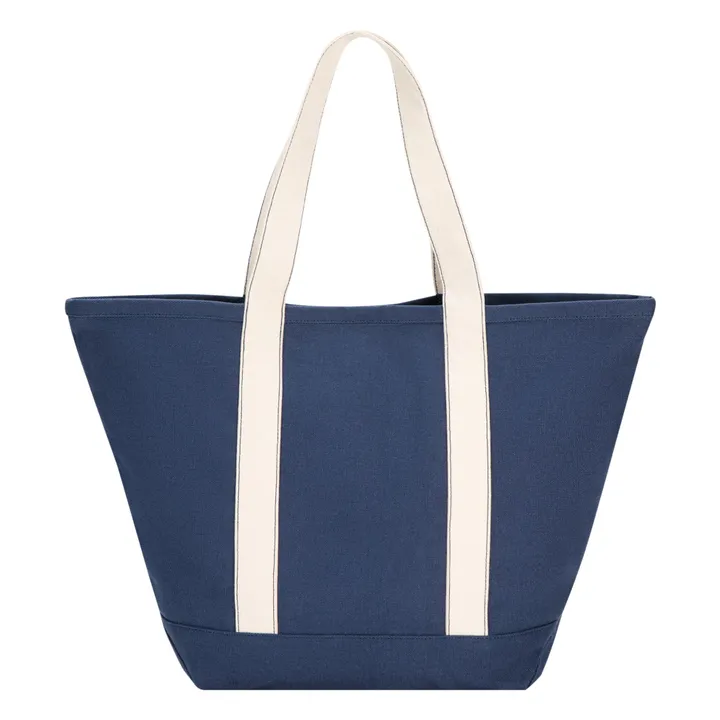 Cabas Lucky Fish Coton Bio - Collection Femme | Bleu marine- Image produit n°3