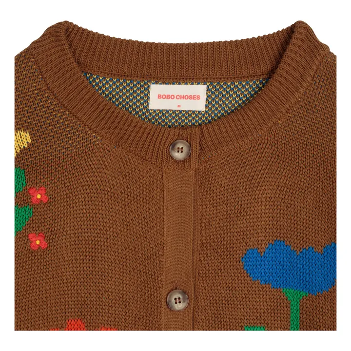 Cardigan Garden Party Coton Bio - Collection Femme | Marron- Image produit n°4