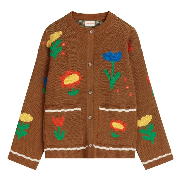 Cardigan Garden Party Coton Bio - Collection Femme | Marron- Image produit n°0