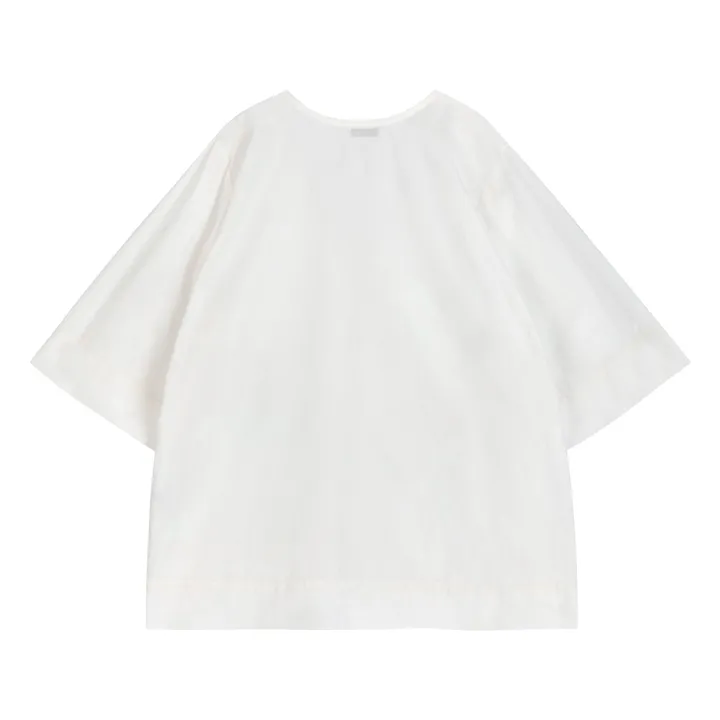 Blouse Garden Party Coton Bio - Collection Femme | Blanc- Image produit n°3