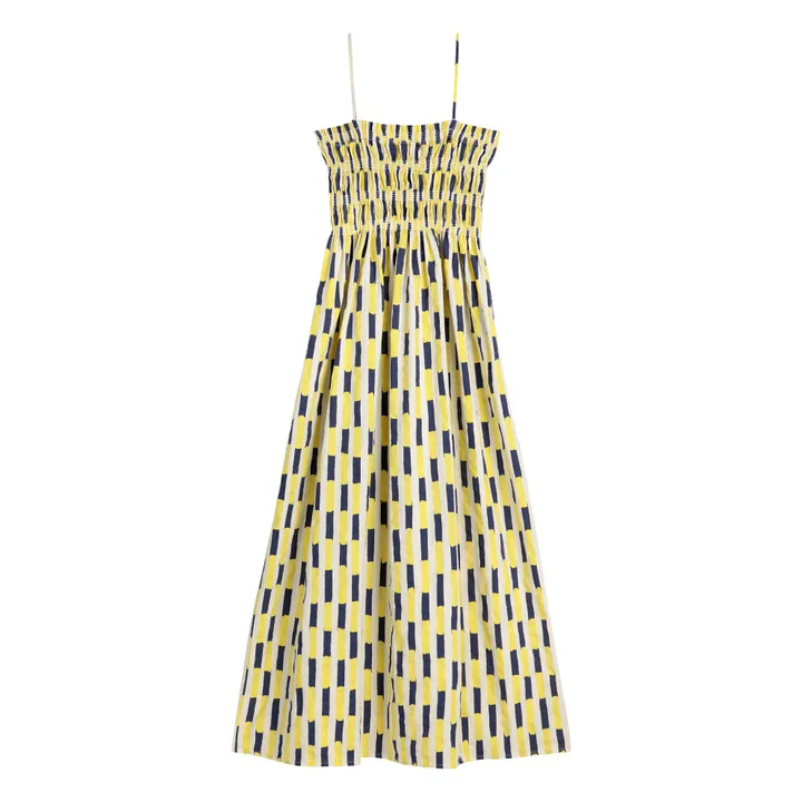 Robe Imprimée Coton Bio - Collection Femme | Jaune- Image produit n°0