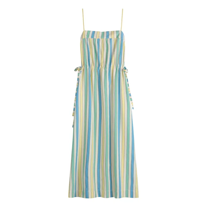 Robe Rayures Coton Bio et Recyclé - Collection Femme | Bleu- Image produit n°0