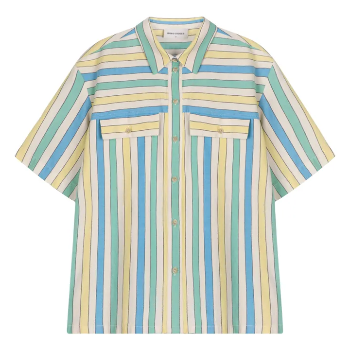 Chemise Rayures Coton Bio et Recyclé - Collection Femme | Bleu- Image produit n°0
