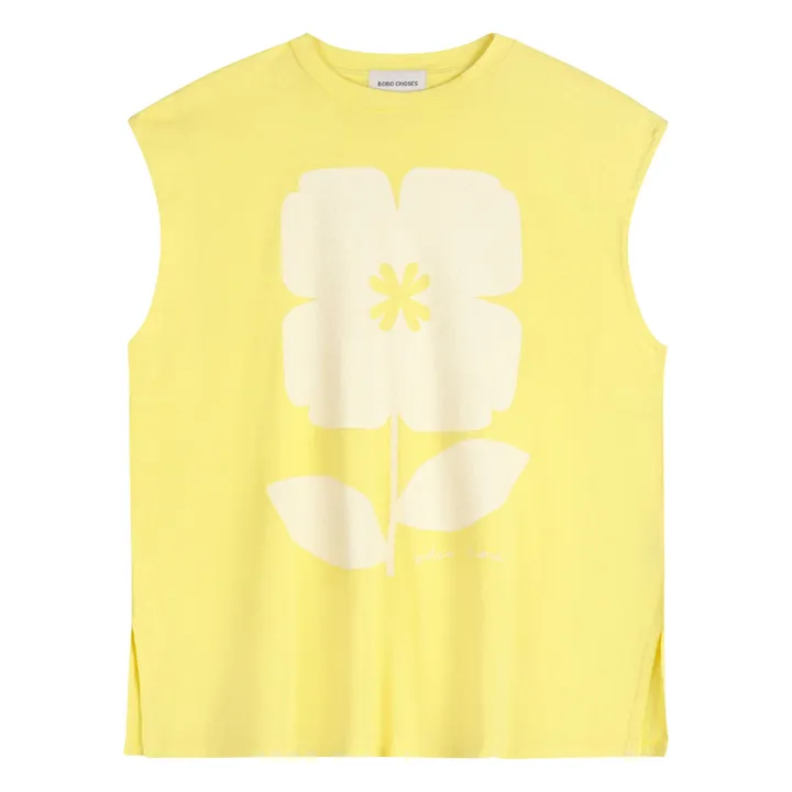 Débardeur Flower Coton Bio - Collection Femme | Jaune- Image produit n°0