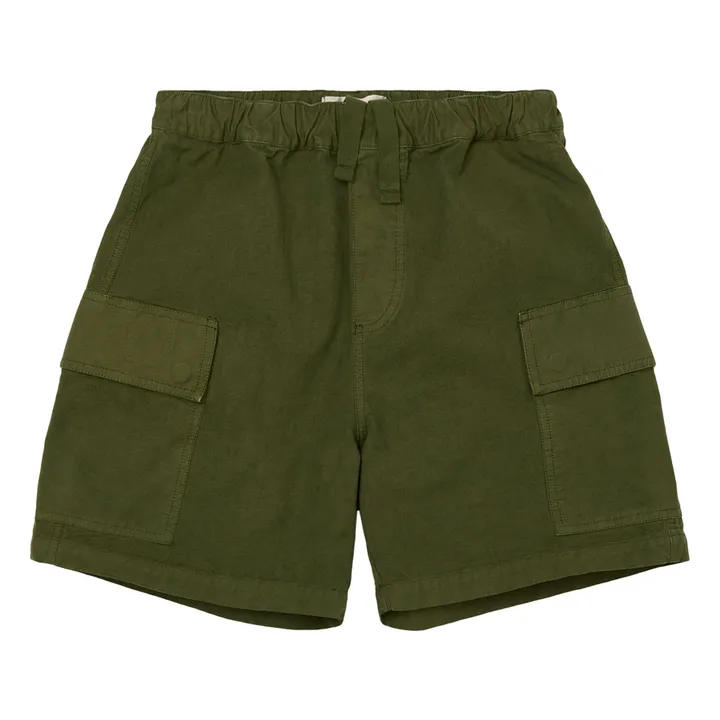 Pantalones cortos cargo de algodón orgánico | Khaki- Imagen del producto n°0