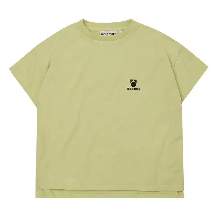 Camiseta con logotipo de algodón ecológico | Amarillo Mostaza- Imagen del producto n°0