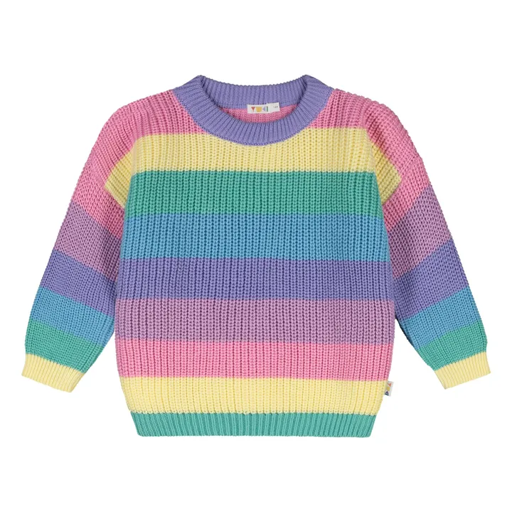Jersey a rayas de algodón ecológico | Malva- Imagen del producto n°0