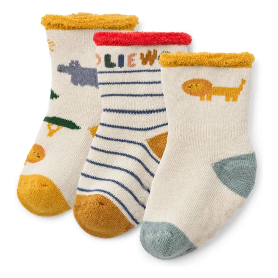 Lot 3 Chaussettes Eloy Antidérapantes | Jaune- Image produit n°0