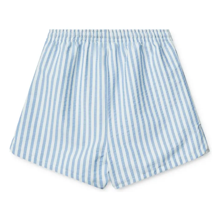 Aiden Seersucker Badeshorts aus recycelten Fasern | Hellblau- Produktbild Nr. 2