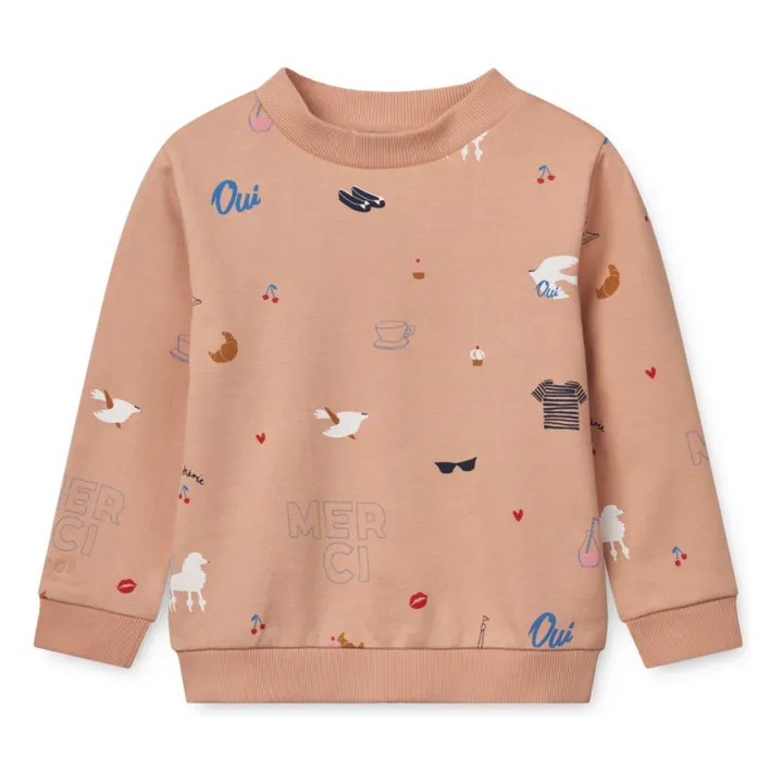 Sweat Thora Paris Coton Bio | Rose pêche- Image produit n°0