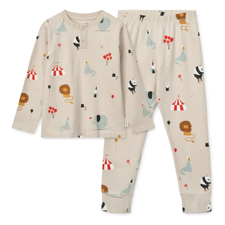 Pyjama Wilhem Circus Bio-Baumwolle | Sandfarben- Produktbild Nr. 0