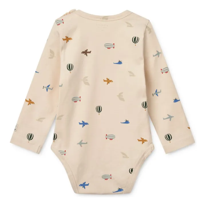 Yanni Organic Cotton Long Sleeve Bodysuit | Cream- Product image n°1