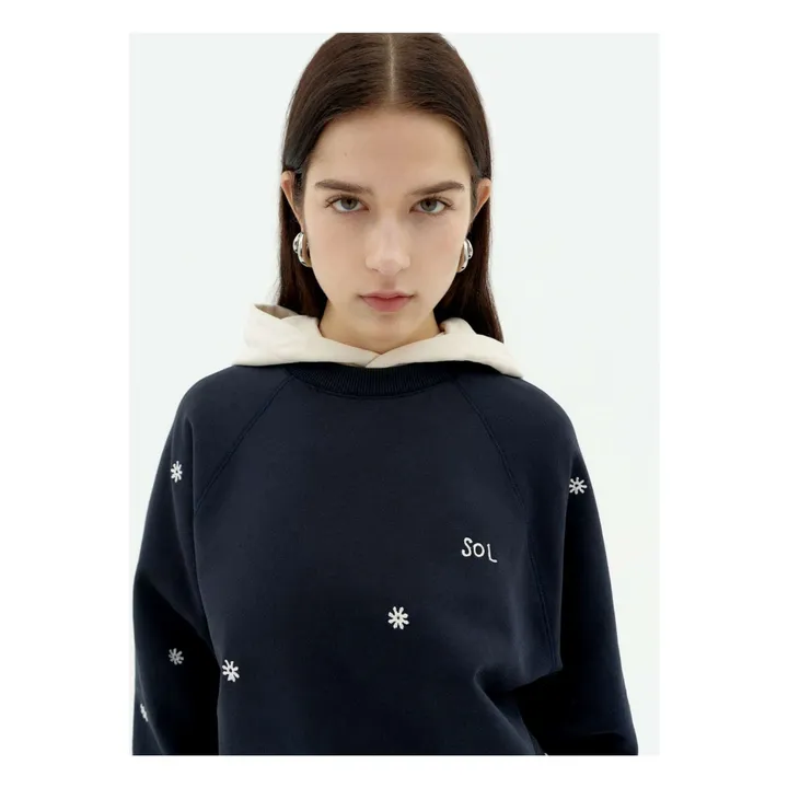 Sweat SolSol Bonnie Coton Bio | Bleu foncé- Image produit n°4