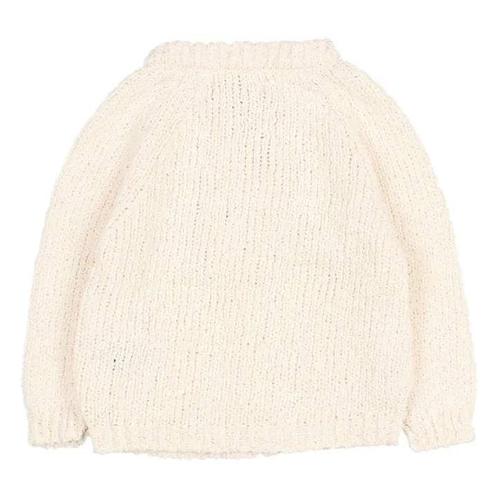 Cardigan Bunny Coton Bio | Ecru- Image produit n°1