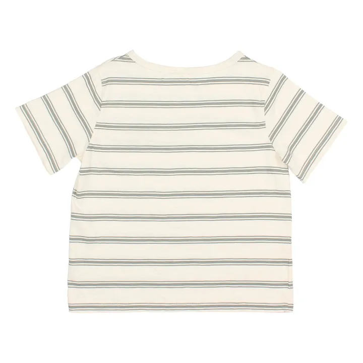 Gestreiftes T-Shirt aus Bio-Baumwolle | Seladon- Produktbild Nr. 3