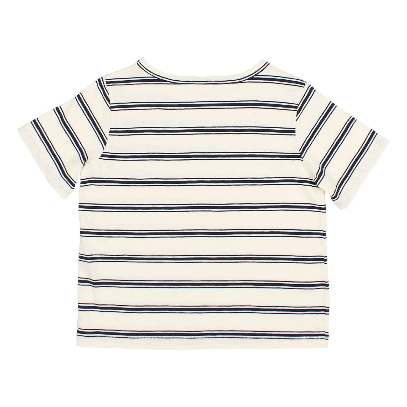 T-shirt Rayures Coton Bio | Bleu nuit- Image produit n°1