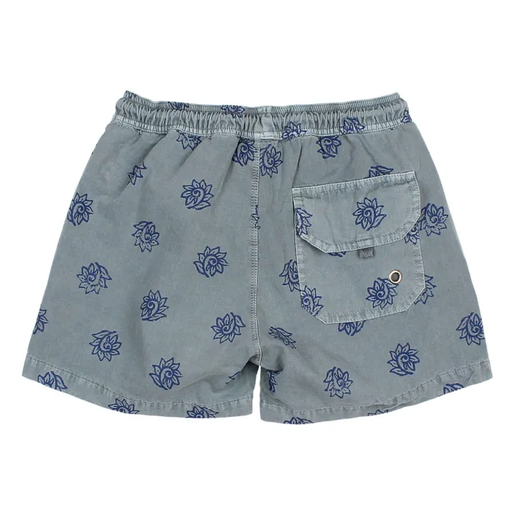 Short de Bain Batik Coton Bio | Bleu gris- Image produit n°2