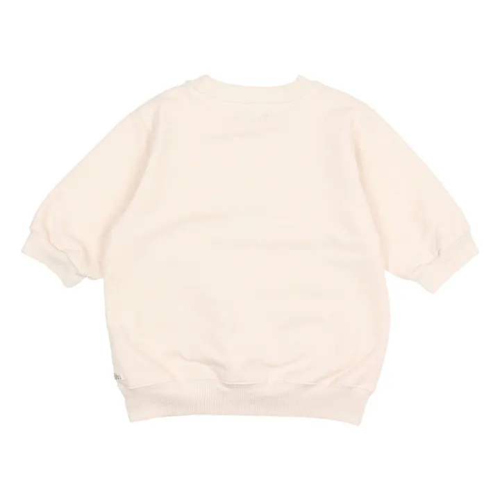 Sweat Manches Courtes Coton Bio | Ivoire- Image produit n°3