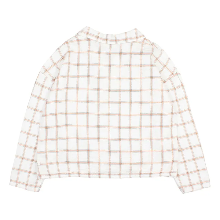 Chemise Check Coton Bio | Blanc- Image produit n°2