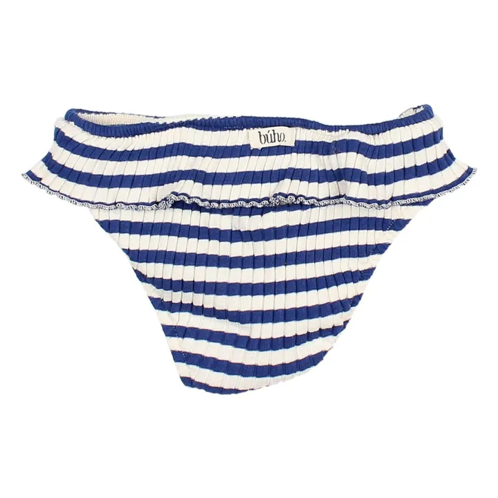 Culotte de Bain Côtelée Rayures Coton Bio | Bleu indigo- Image produit n°3