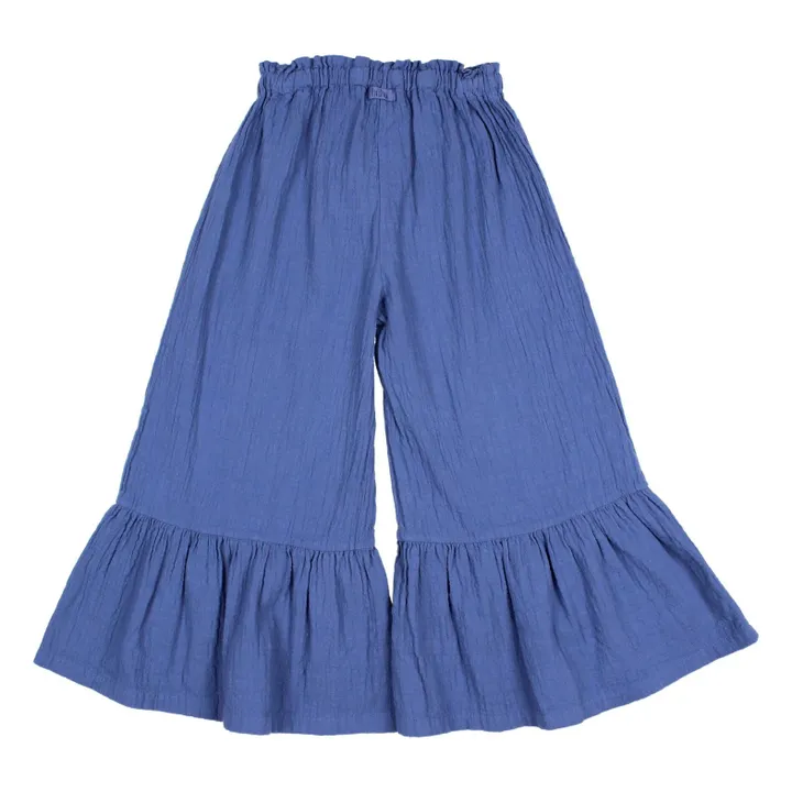 Pantalon Boho Coton Bio | Bleu indigo- Image produit n°3