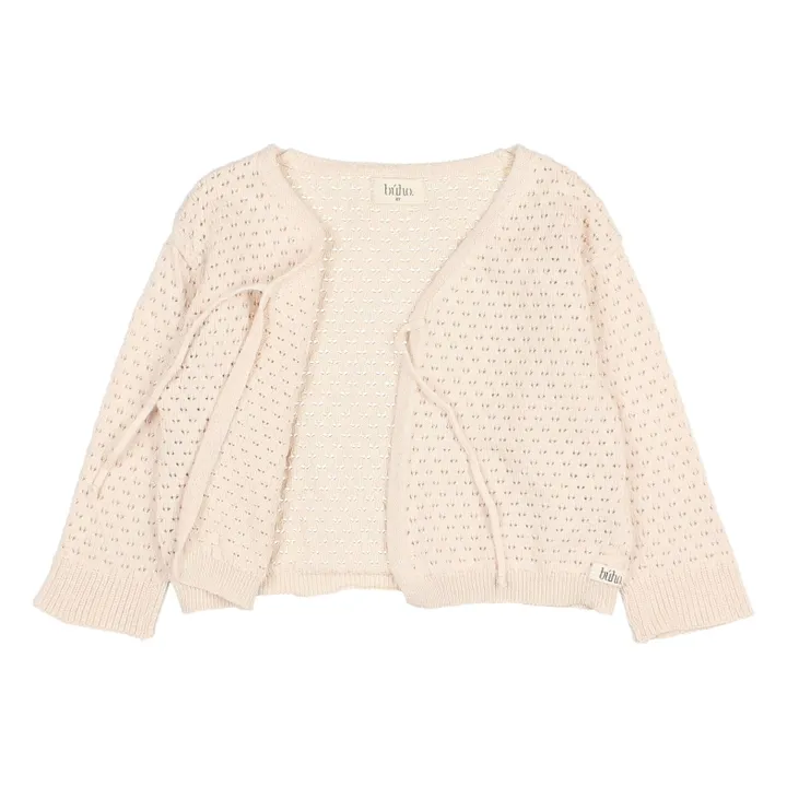 Cardigan Boho Coton Bio | Ivoire- Image produit n°4