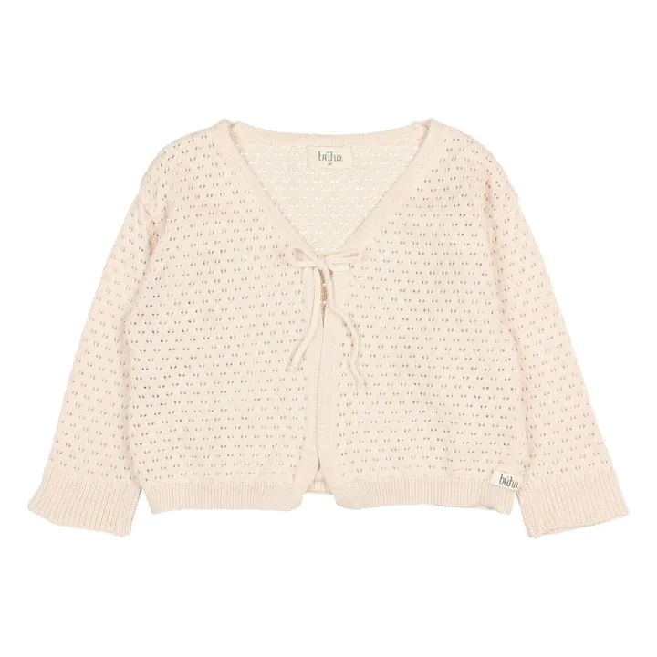 Cardigan Boho Coton Bio | Ivoire- Image produit n°0